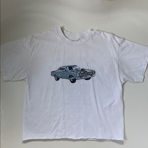 John Galt vintage blue car t-shirt